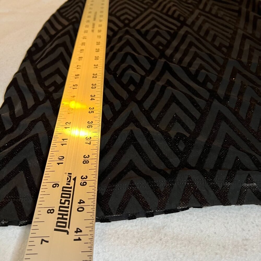 Scarlett‎ Dress Black Sparkle Velvet Chevron Overlay Holiday Event New Year 14T - Picture 7 of 10